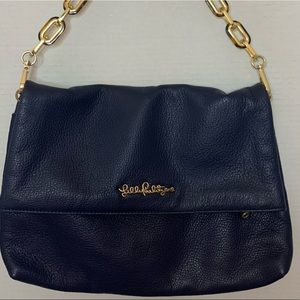 Lilly Pulitzer Navy Worth It
Leather Clutch